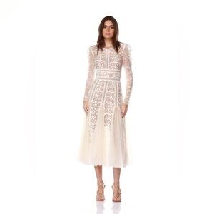 Bronx and Banco White Megan Midi Dress
